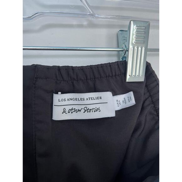 & Other Stories Black Strapless Ruffle Top Women US 6 One Shoulder Partywear‎ - Picture 3 of 8